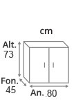 Alt. 73 x An. 80 x Fon. 45 cm