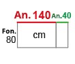 An.180 x Fon.80 cm