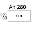 An 280 x Fon 80 cm