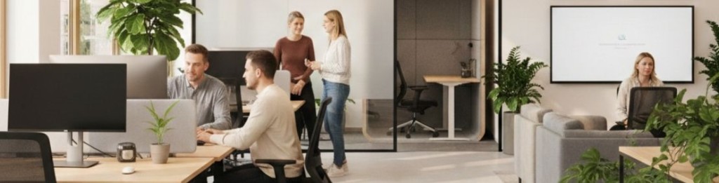 Oficinas modernas: ideas de productos y de distribución