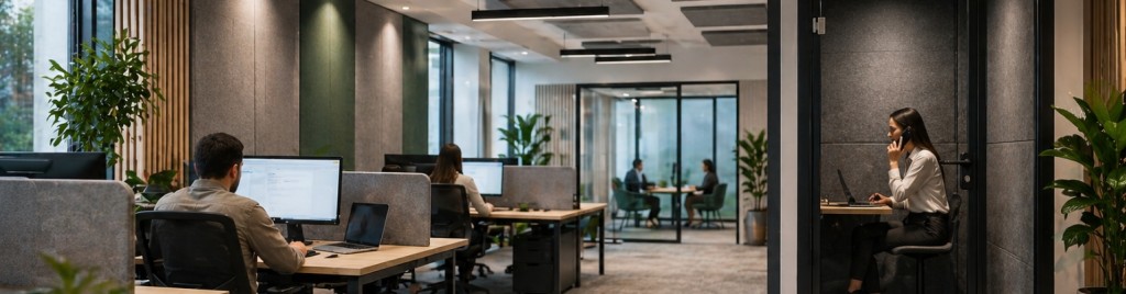 Acústica en oficinas: cómo reducir el ruido de forma eficaz
